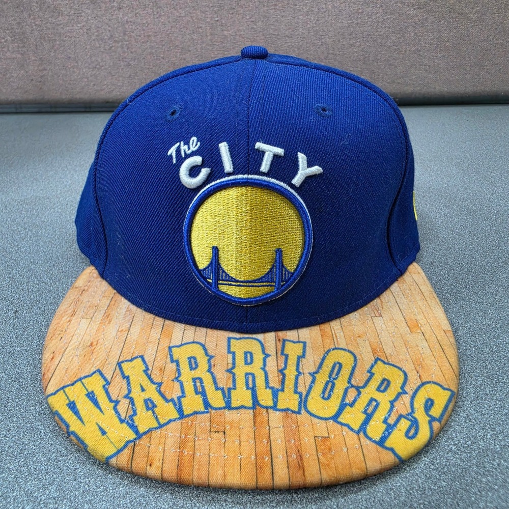 New Era Hat Golden State Warriors Men OSFA Blue Excellent Hardwood Classics Cap